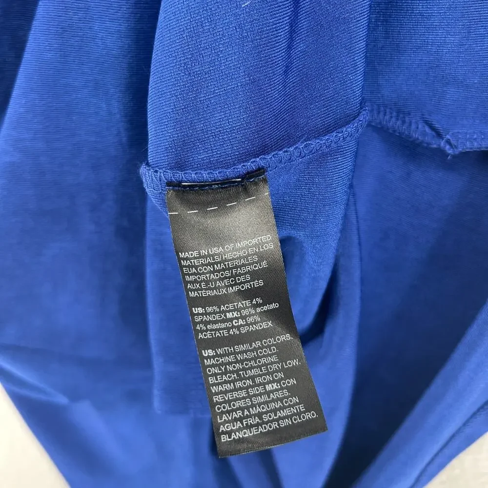 CHICOS Top 3 XL TRAVELERS Classic Side Slit Tank Naia Boat Neck Tunic Blue NEW_7
